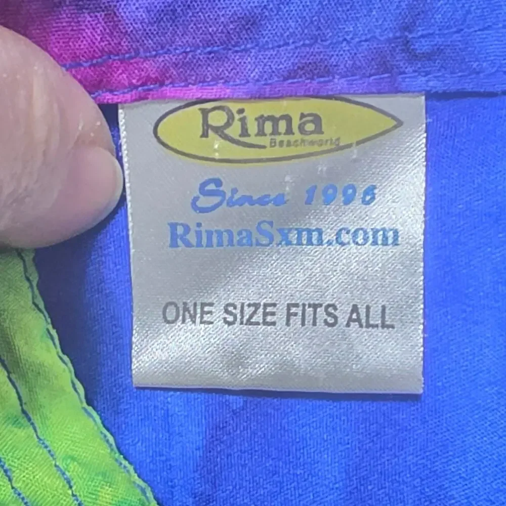 Rima Cover-Up Women's Size One Size Blue Cover-Up Rainbow Tie Dye Resort Beach